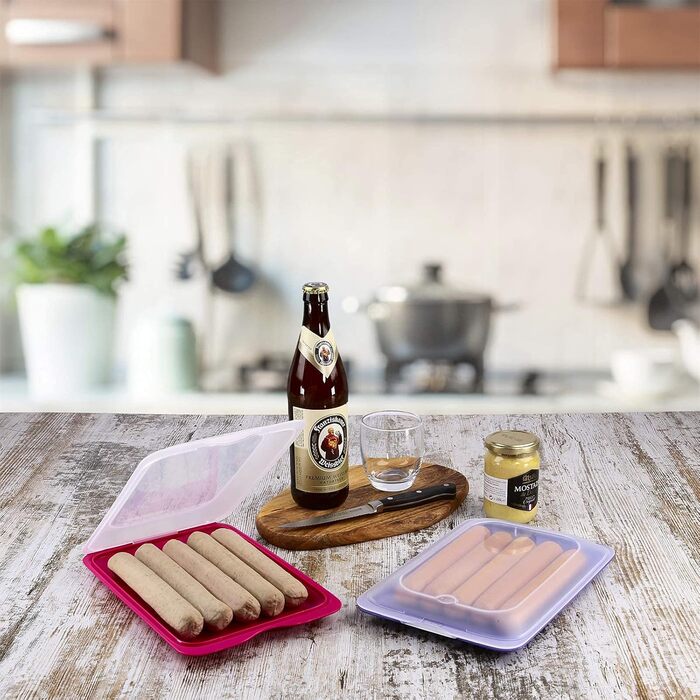 Високоякісні коробки для штабелювання TATAY з підносом для подачі, коробки для зберігання в холодильнику (8 різних кольорів) 8 кольорів