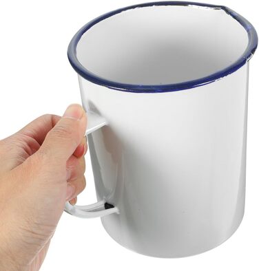 Емальований мірний стаканчик Garneck Vintage Water Cup Camping Cup із сільським дизайном для кави, чаю та гарячих напоїв, безпечний для миття в посудомийній машині та довговічний