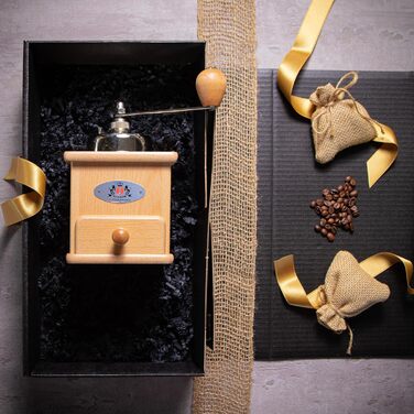 Ручна кавомолка Zassenhaus BRASILIA натуральний бук 12 x 12,5 x 20 см для помелу кавових зерен безступінчасте регулювання помелу з