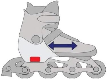 Ковзани/роликові ковзани RAVEN Pulse 2-в-1 для дітей та дорослих, регульовані 37-40 (23,5-26 см), чорні/блакитні