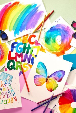 Набір кольорових олівців для дітей та дорослих, 24 предмети, трикутні, стійкі до зламування, включаючи 4 неонові кольори та 2 олівці 1842 Promoset, 201540 -