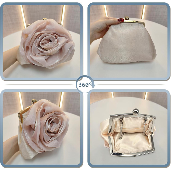 Вечірня сумка-клатч Pahajim для жінок, атласна весільна сумка з квітковим принтом, елегантна сумка через плече, маленька сумочка для весілля, вечірки, побачення, шампанського