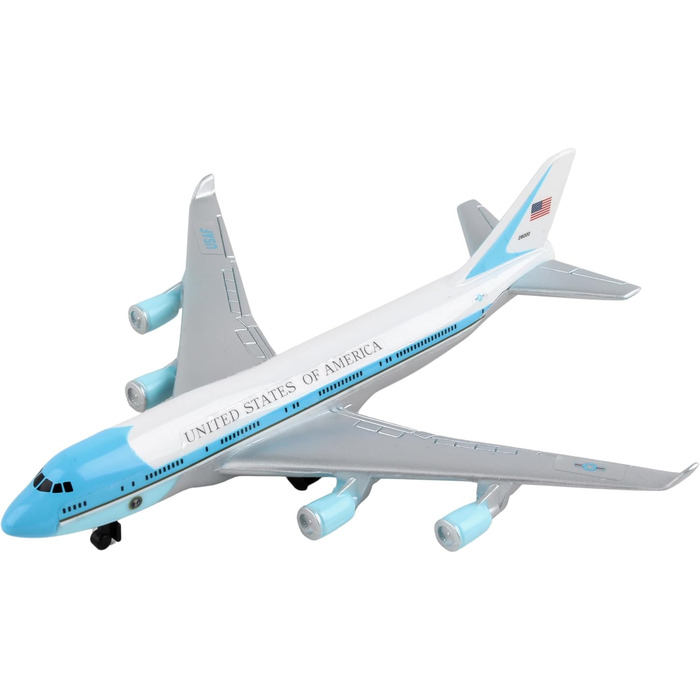 Одинарний літак Herpa Air Force One, мала масштабна модель літака, іграшкова мініатюрна модель з металу та пластику - для дітей віком від 3 років