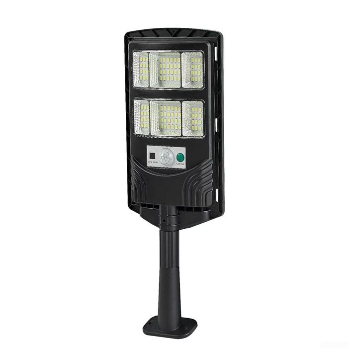 Розумний сонячний світлодіодний вуличний світильник з датчиком руху, дистанційним керуванням та автоматичним увімкненням світла, всепогодна конструкція IP65 для тривалого використання (263 мм)