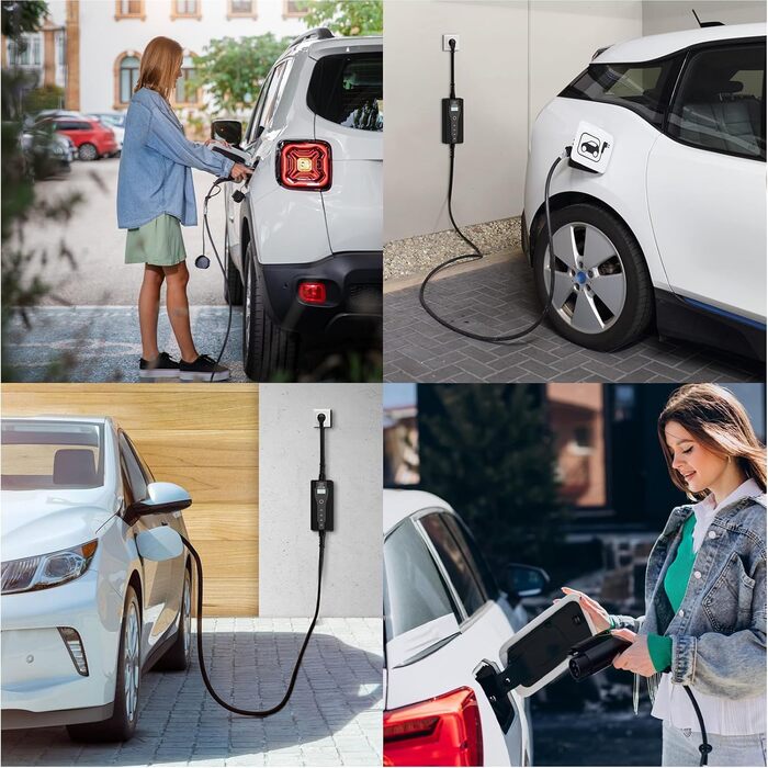 Зарядний кабель AFYEEV 3,6 кВт тип 1, зарядний кабель 6M тип 1, зарядний кабель електромобіля тип 1 з вилкою Schuko Регульований с