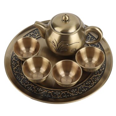 Міцна латунна жаровня для плити з вінтажним орхідейним малюнком для використання у вітальні та офісі