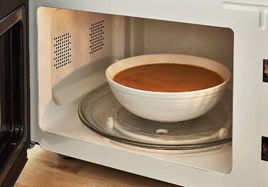 Цифрова мікрохвильова піч Swan Nordic 20 л, 6 рівнів потужності, потужність 800 Вт, таймер на 30 хвилин, легке очищення, режим розморожування, сучасний дизайн, ручка під дерево, матовий білий одинарний