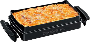 Деко для випікання Tefal XA7278 OptiGrill XL підходить для всіх моделей OptiGrill XL Місткість 2 літри Лита під тиском алюмінієва форма з антипригарним покриттям Кількість порцій від 4 до 6 Чорний