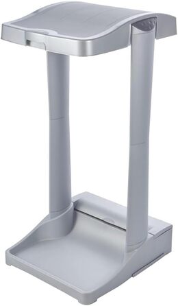 Підставка для сміттєвих контейнерів keeeper system з інтегрованим відсіком для зберігання, 60-120 л, Ole, сріблястий