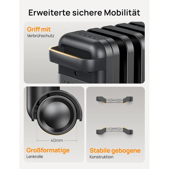 Енергозберігаючий масляний радіатор Dreo, електричний обігрівач потужністю 2000 Вт з 9 ребрами, 3 налаштування нагріву, 4 режими, 24-годинний таймер, захист від перегріву та перекидання, тихий електричний радіатор з термостатом, OH521