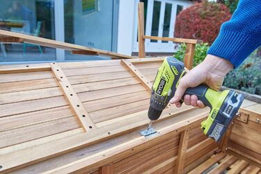 Акумуляторний ударний дриль RYOBI 18 В ONE R18PD2-242S (2-швидкісний редуктор, макс. крутний момент 40 Нм, рівнів крутного моменту