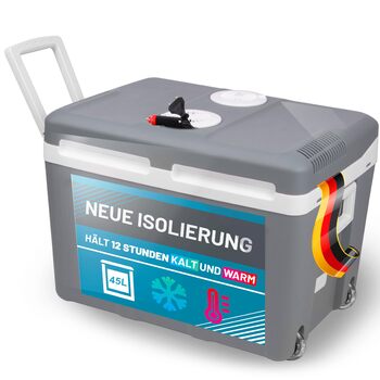 Електричний холодильник об&39ємом 45 літрів, 12 В, 230 В, охолодження та обігрів, термоелектричний холодильник на колесах, для автомобіля, вантажівки, міні-холодильника, термобоксу для автомобіля, човна, кемпінгу, тихий еко-режим