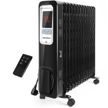 Енергозберігаючий масляний радіатор потужністю 2500 Вт, електричний РК-обігрівач з 13 ребрами, 4 режими нагріву, термостат, пульт дистанційного керування, захист від перегріву, електричний радіаторний обігрівач, 33JHH -