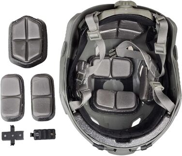 Страйкбольний шолом Fast BJ Куленепробивний шолом з хусткою для SWAT Військовий Тактичний захисний шолом для стрільби на свіжому повітрі Пейнтбол Полювання Сірий