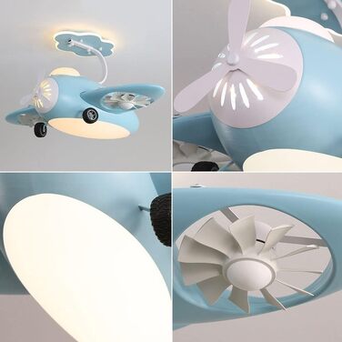 Світлодіодний стельовий світильник з регулюванням яскравості, стельовий вентилятор зі світлодіодним підсвічуванням, регульованою ш