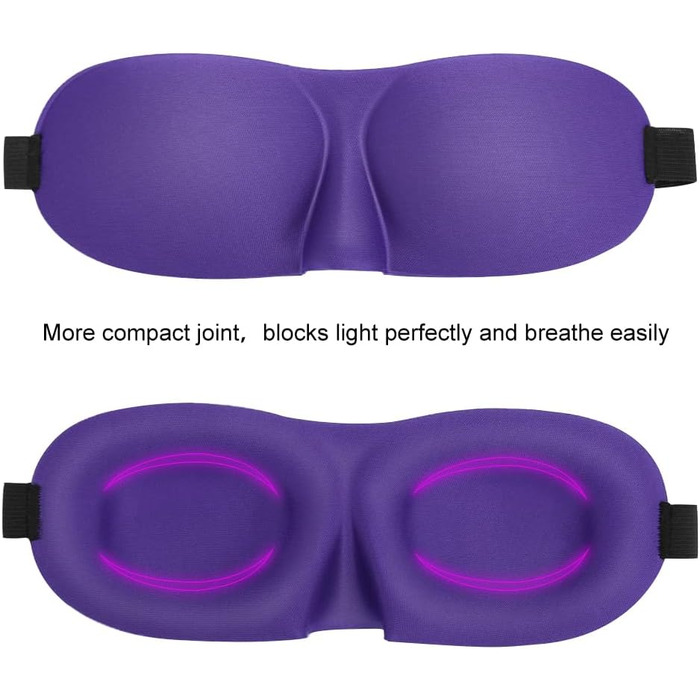 Маска для сну, зручна, регульована, 3D контур, підходить для чоловіків і жінок, 4 шт. и