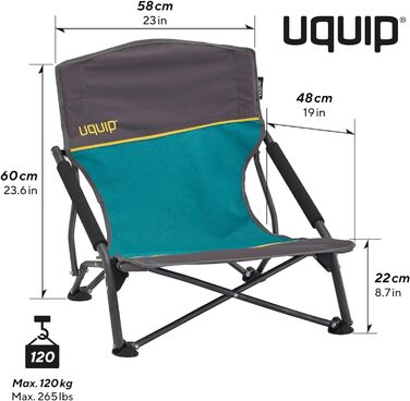 Набір пляжних стільців Uquip Mary Camping Chair Складаний стілець Складаний стілець Низький 120 кг