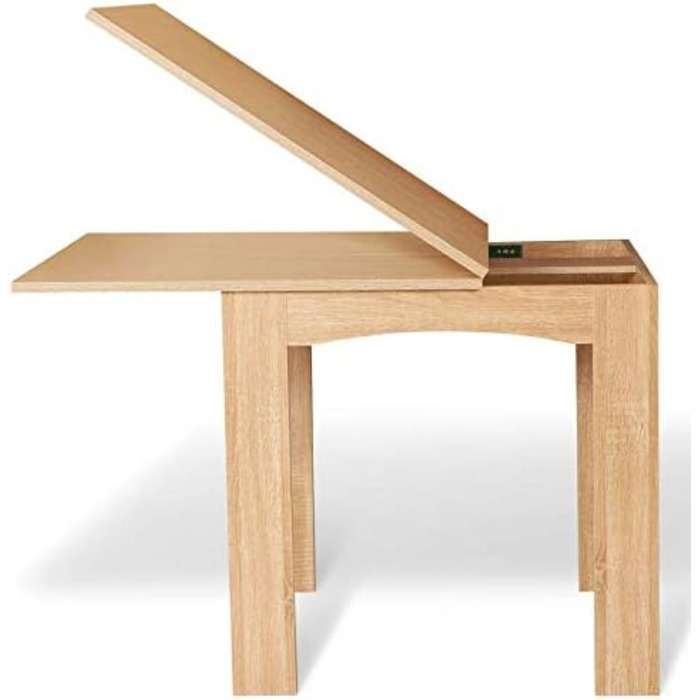 Розкладний прямокутний обідній стіл DONA, 4-8 осіб, бук, 80-160 см