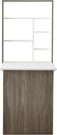 Настінний розкладний стіл Greve, розкладний стіл, настінний розкладний стіл з місцем для зберігання, настінний стіл, розкладний стіл, кухонний стіл, обідній стіл, білий/під дерево