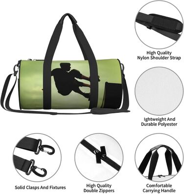 Блискучий, гарний візерунок, кругла форма, велика місткість, дорожня сумка, легка та міцна, подарунок для піших прогулянок, відпустки, ділових поїздок та іншого, для скейтборду, універсальний розмір