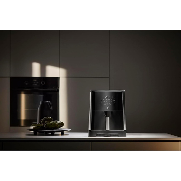 Мультикнопкова фритюрниця WMF, фритюрниця, 1550 Вт, 0,8 кг для 4-6 осіб, здорове смаження, зневоднення, гриль, фритюрниця з 8 програмами, фритюрниця 4,2 л, чорна