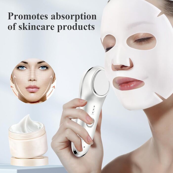 Гарячий і холодний масажер для обличчя з функцією вібрації, косметичний пристрій для видалення зморшок масаж обличчя для догляду за обличчям проти старіння AG-1389EU