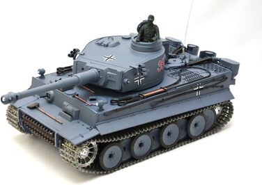 Радіокерований танк Panzer Тигр I Heng Long 116 з функцією стрільби, димом, звуком, сталевими шестернями, металевими гусеницями та колесами 2.4Ghz V7.0 PRO з RRZ Professional