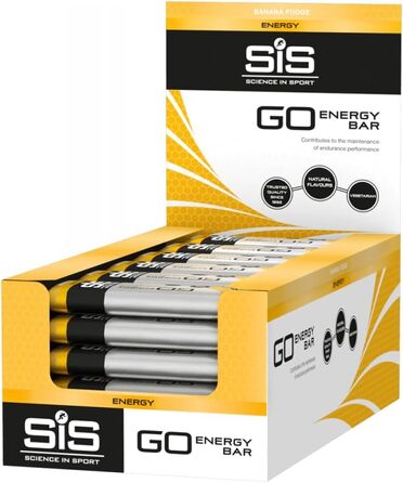 Енергетичні батончики Science in Sport GO Mini 40 г, 30 шт., бананово-карамельні - смачні вуглеводні батончики з 26 г вуглеводів, постачальники енергії для силових тренувань