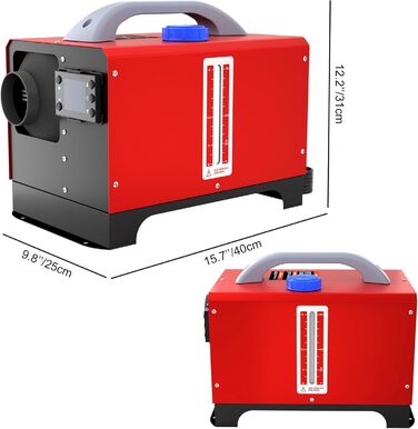 Дизельний паркувальний обігрівач потужністю 8 кВт, повітряний дизельний обігрівач 12 В з дистанційним керуванням, комплект повітряного дизельного обігрівача з РК-монітором та глушником, обігрівачі для будинків на колесах, автомобілів, вантажівок, будинків