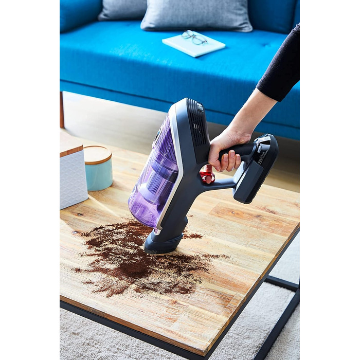 Акумуляторний пилосос, фільтр для алергіків, гнучке з'єднання, час роботи від акумулятора до 45 хв, щілинна насадка, насадка для о