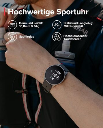 Мультиспортивний годинник SUUNTO 9 Peak Pro - міцний смарт-годинник для активного відпочинку, екран із сапфірового скла та водонепроникність 100 м, легкий та тонкий, точний GPS, тривалий час роботи від батареї, пульсометр на зап&39ястку, чорний 9 Peak Pro
