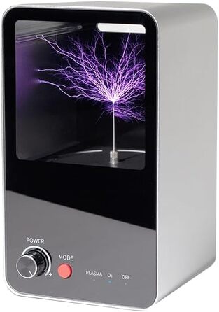 Коробка з котушкою Tesla, захоплюючі електричні дуги, подвійні режими, міцний корпус з алюмінієвого сплаву, ідеально підходить для візуального захоплення та прикраси, не може відтворювати музику, лише для