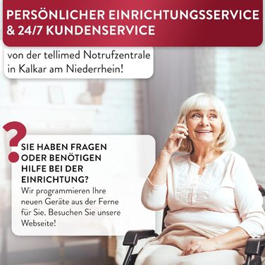 Годинник для людей похилого віку tellimed Solino PRO 4G GPS з функцією телефону, слотом для SIM-картки та без підписки - просте керування та максимальна безпека - Годинник для людей похилого віку з кнопкою екстреного виклику для людей похилого віку та дор