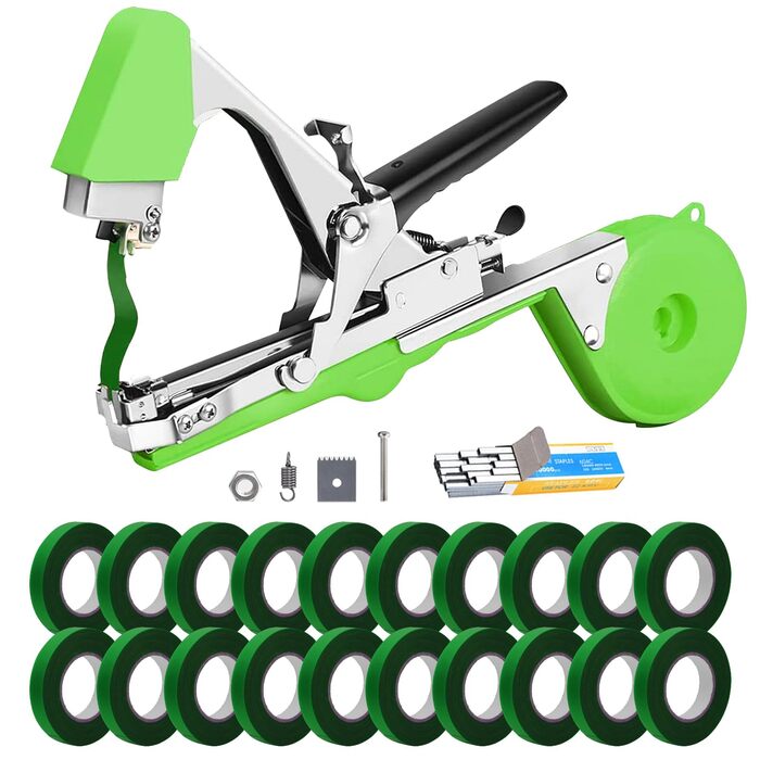 Плоскогубці для обв&39язування рослин, машина для згинання рослин, інструмент для обв&39язування стрічкою, гачки для помідорів, стрічка для обв&39язування лози, стрічкоріз, саджанці малини, набір інструментів для винограду, включаючи 1 коробку скоб та 20 