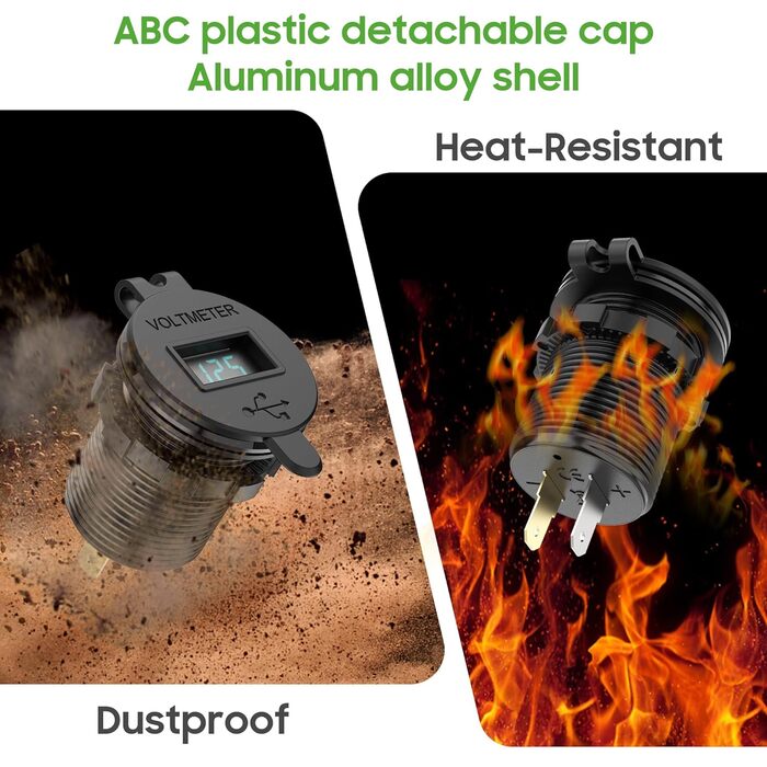 Адаптер зарядного пристрою для гольф-кара, двопортовий адаптер живлення USB швидкої зарядки 3.1, 5A для клубного автомобіля для го