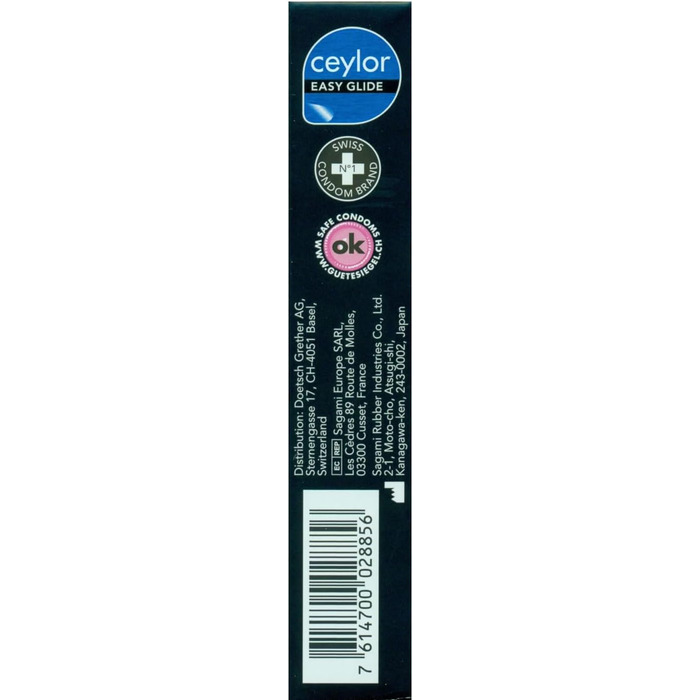 Презервативи Ceylor Easy Glide 6 з екстра-змащеною основою, на 30 більше змащувального матеріалу, упаковані в гігієнічну баночку для зручного використання, найвища якість, якісний бренд зі Швейцарії.
