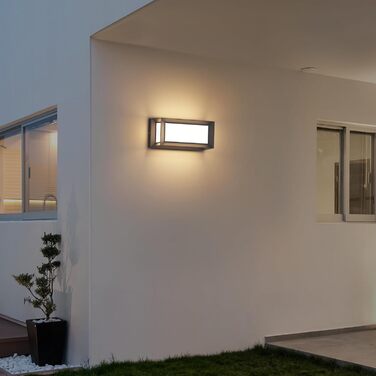 Вуличний настінний світильник Klighten E27 Цоколь, Макс 60 Вт, Сучасний зовнішній настінний світильник Зовнішній інтер'єрний насті