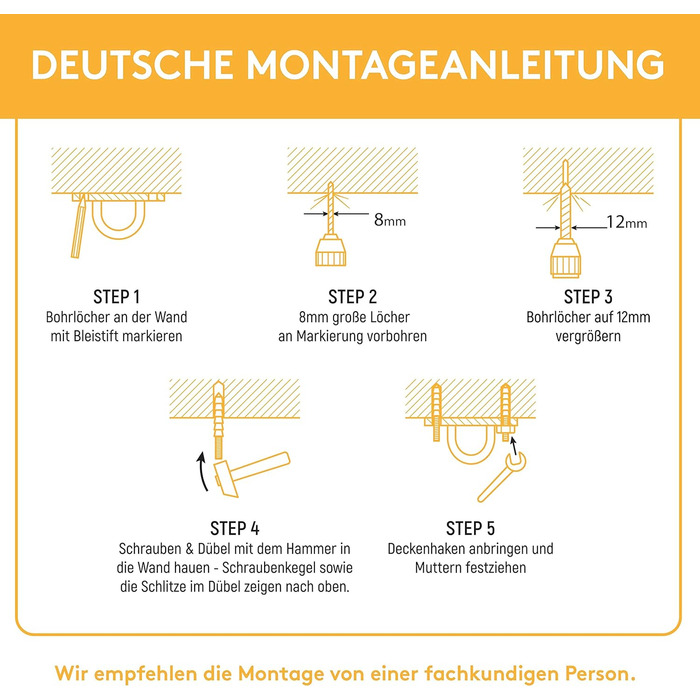 Стельовий гачок MEISTERFAKTUR для боксерських груш - Вантажопідйомність 500 кг - Вибухозахищений тримач для боксерських груш - Іде