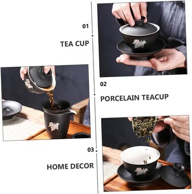 Компактний керамічний чайний сервіз з кришкою для жасминового та зеленого чаю, для дому та офісу