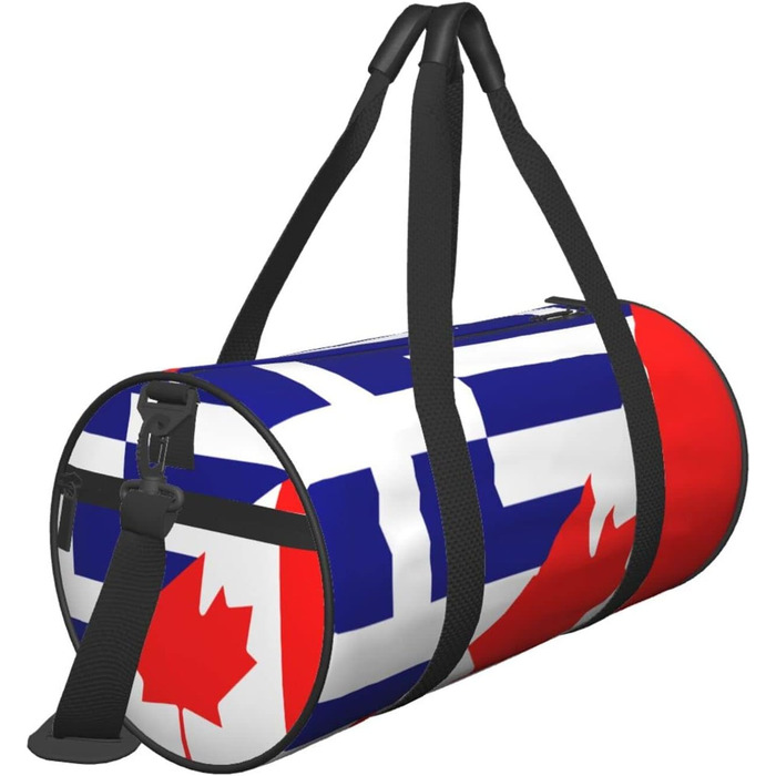 Дорожня сумка з прапорами Греції та Канади, спортивна сумка для йоги та коротких подорожей