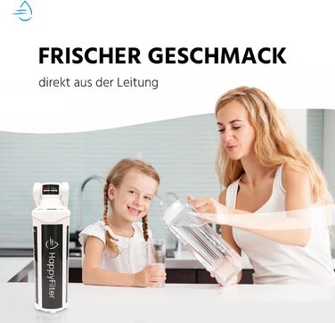 Вапняний фільтр для води HappyFilter не потрібен окремий кран стійкий дизайн більше ніяких кальцинованих кухонних приладів фільтр з активованого вугілля Система швидкої зміни дуже проста установка.