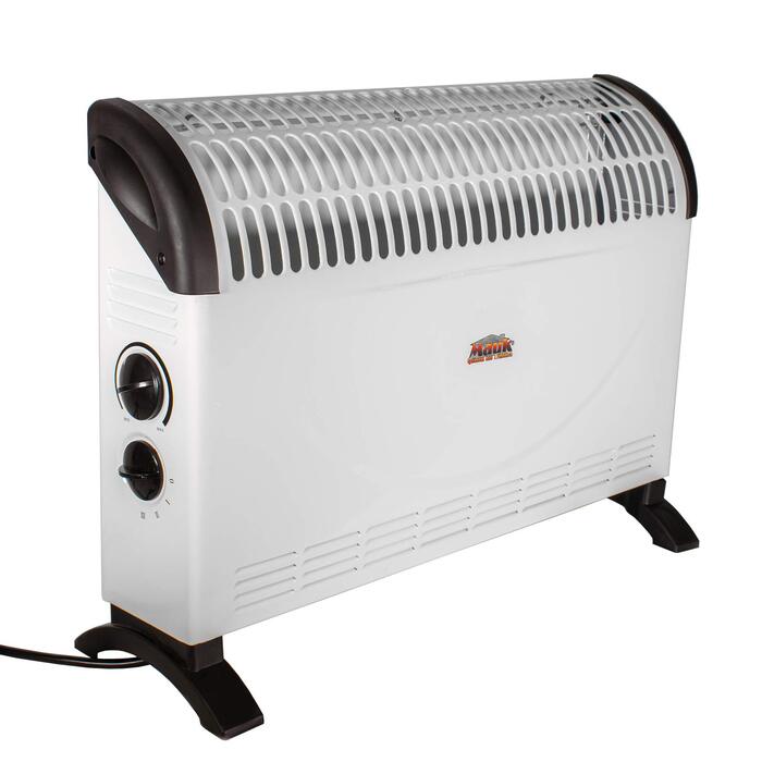 Електричний обігрівач MAUK, підключається до мережі Захист від замерзання з термостатом, 3-ступінчастий конвектор Обігрівач з ручкою для перенесення, кемпінговий обігрівач, 750/1250/2000 Вт, білий, електричний, для теплиць