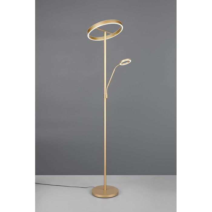 Стільовий торшер Trio Leuchten Willis 449510279, металевий, золотистий, 39 5.5 Вт LED, регульована колірна температура, диммер