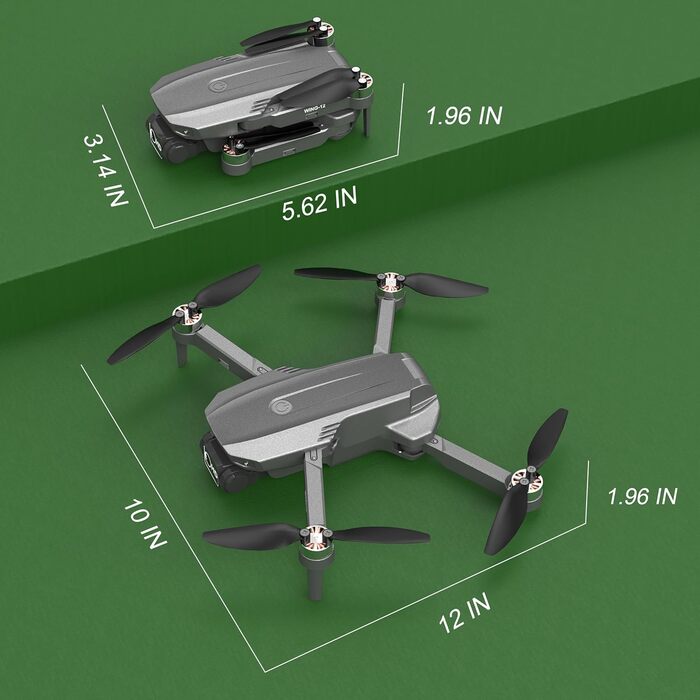 Дрон Wipkviey B12 з камерою 4k, квадрокоптер FPV RC з безщітковим двигуном, повернення розрядженого акумулятора, повернення одним клацанням миші, для початківців і дорослих, менше 249 г, 50 хв польоту з 2 батареями Чорний