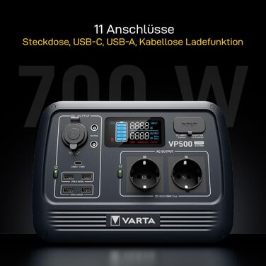 Портативна електростанція, генератор LiFePO4 537 Втгод, 700 Вт (пікова потужність 1400 Вт), акумулятор, аварійне живлення для кемпінгу, відпочинку та відключень електроенергії., 500