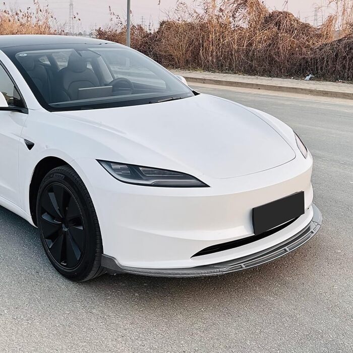 Автомобільний передній спойлер Губа для Tesla Modle 3 Highland 2024 Стійкий до подряпин Стійкий до зіткнень Губа переднього бампера, B/Gloss Чорний звичайний B/Глянець Чорний