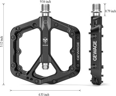 Педалі GEWAGE MTB з нейлоновою платформою, чорний