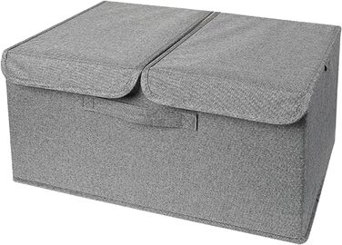 Складаний контейнер Jonlaki для товстих шкарпеток з подвійною кришкою для одягу, бюстгальтерів та аксесуарів темно-сірий (темно-сірий)