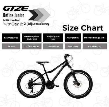 Дитячий гірський велосипед Goetze Define Junior 24 дюйми Перемикач швидкостей на 21 швидкість Алюмінієва рама Амортизаційна вилка Передні та задні дискові гальма Для віку 814 років 90 попередньо зібраний Чорний Лаймовий