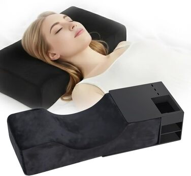 Подібна подушечка для вій, аксесуар для нарощування вій для салону краси, тримач для інструментів для нарощування вій, виготовлений з піни з ефектом пам&39яті (чорний) Black Kit